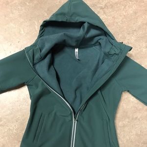Fabletics green jacket. Super comfortable.